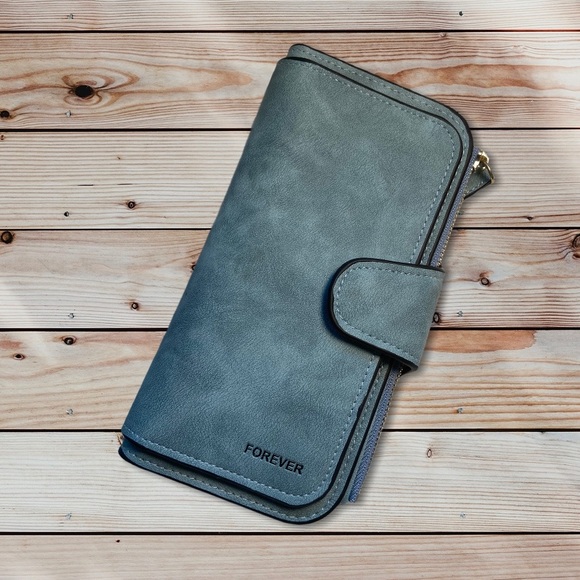 🌵4/$20 Blue Suede Wallet NWOT - Picture 1 of 5